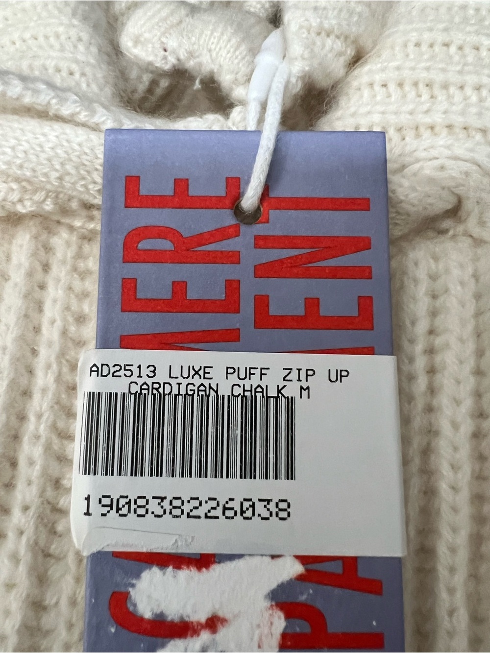NakedCashmere Ivory Zip-Front Hooded Sweater size M NWT - Picture 12 of 16